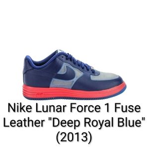Nike Lunar Force 1 Fuse Leather "Deep Royal Blue" (2013) Mens 13 NEW W/OG BOX